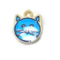 pingente gato 7595 azul